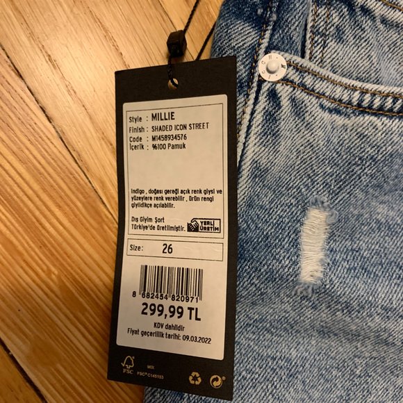 Mavi MILLIE High-Rise Relaxed Jeans Shorts NWT - Picture 4 of 9